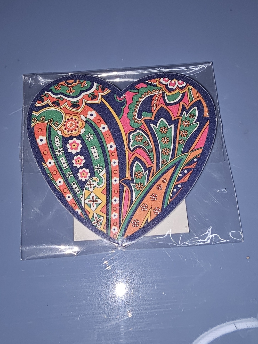 Vera Bradley Paisley Heart Patch Nail Filer - Green, Pink, Orange, Navy
